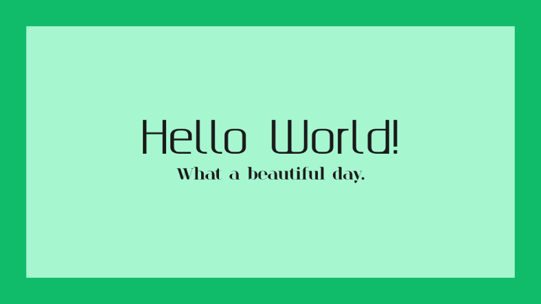 Hello World!